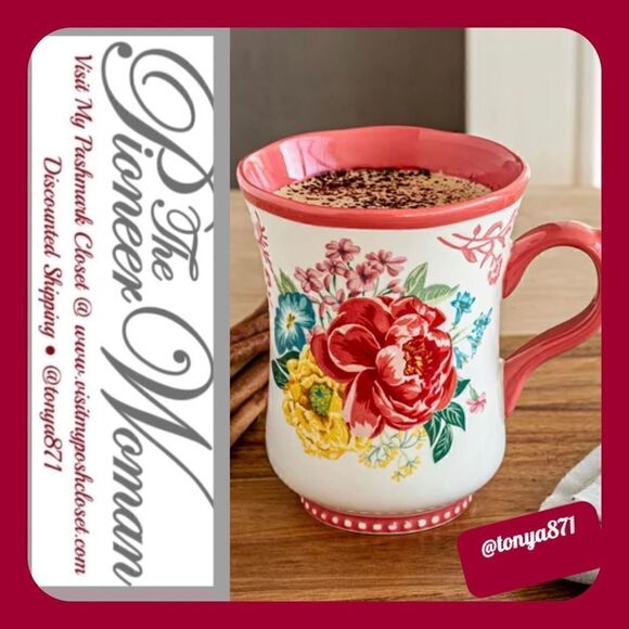 🦋 New Pioneer Woman Fancy Flourish 18-oz Mug - Picture 3 of 8